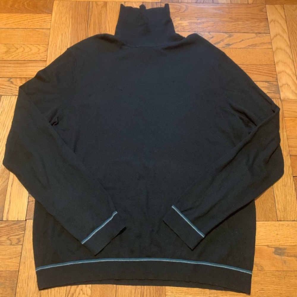 Ted Baker London EXARNO Black Wool Cashmere Blend Roll Neck Sweater - Picture 6 of 16
